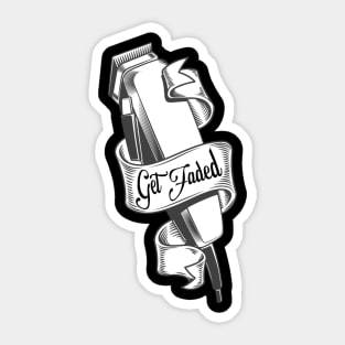 get faded barber, Sticker